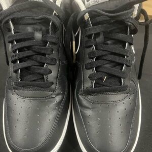 Nike Air Force 1 07 LTHR Black White Size 13